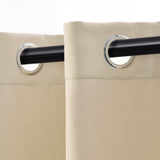 Solid Machine Washable Room Darkening Blackout Curtains, Set of 2