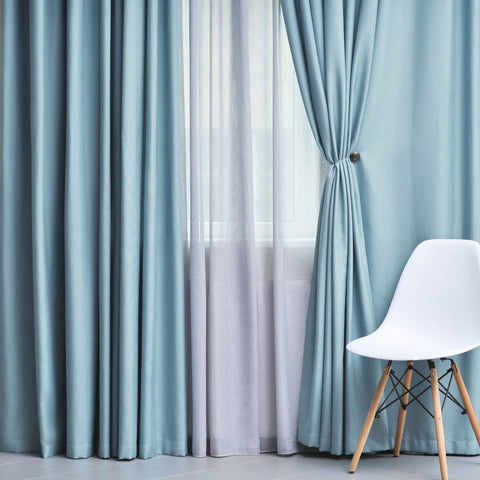 Blackout Window Curtains Solid Room Darkening Washable Set of 2