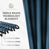 Solid Room Darkening Rod Pocket Blackout Curtain Panels, Set of 2