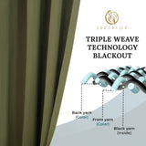 Solid Room Darkening Rod Pocket Blackout Curtain Panels, Set of 2