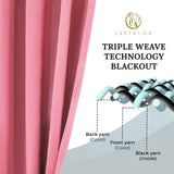 Solid Room Darkening Rod Pocket Blackout Curtain Panels, Set of 2