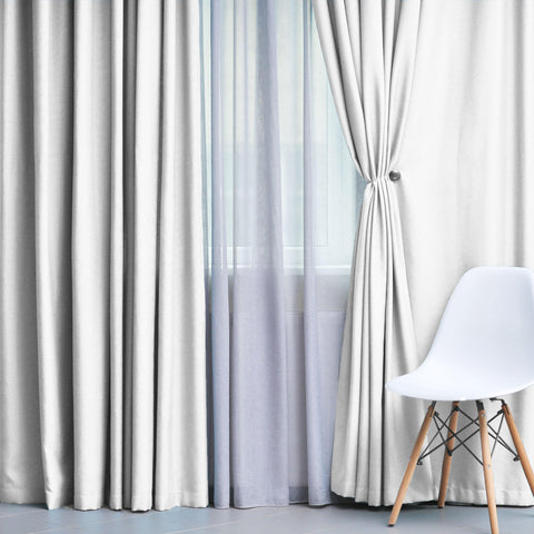 Blackout Window Curtains Solid Room Darkening Washable Set of 2