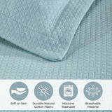 Solitaire Jacquard Matelassé Cotton Diamond Solitaire Bedspread Set