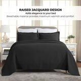 Solitaire Jacquard Matelassé Cotton Diamond Solitaire Bedspread Set