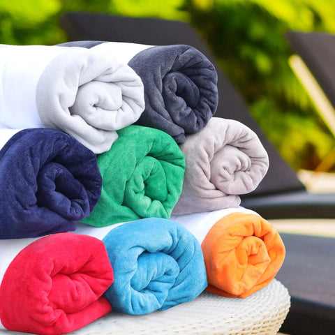 Cabana Striped Cotton Standard Size Chaise Lounge Chair Cover Set