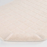 Nora Cotton Thick Solid Checkered Washable Bath Mat Set of 2