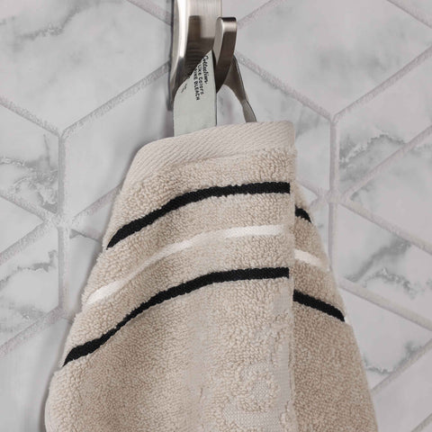 Zero-Twist Cotton Jacquard Towel Set 9 Piece - Sadie