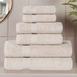 6 Piece Cotton Eco-Friendly Soft Absorbent Towel Set