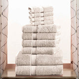 10-Piece Egyptian Cotton Plush Towel Set - Madison