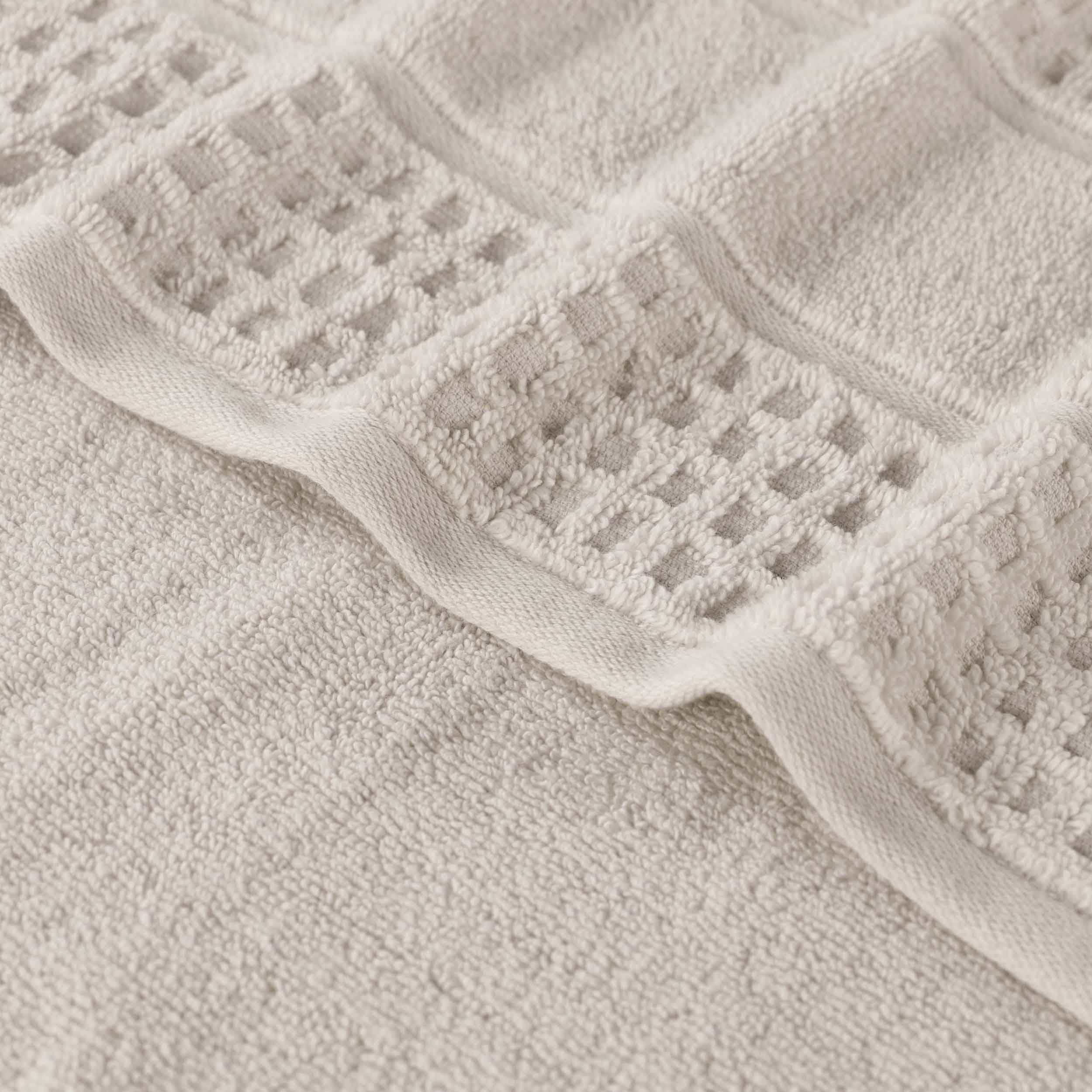 Napa Zero Twist Cotton Solid Waffle Face Towel Washcloth Set of 12