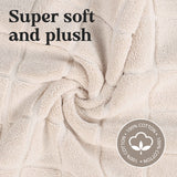 Nora Cotton Thick Solid Checkered Washable Bath Mat Set of 2