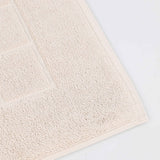 Nora Cotton Solid Absorbent Thick Checkered Washable Bath Mat Set of 2