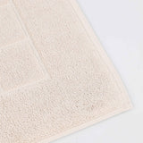 Nora Cotton Thick Solid Checkered Washable Bath Mat Set of 2
