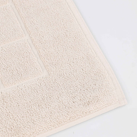 Nora Cotton Thick Solid Checkered Washable Bath Mat Set of 2