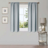 Solid Room Darkening Rod Pocket Blackout Curtain Panels, Set of 2