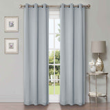 Classic Modern Solid Room Darkening Blackout Curtain Panels, Set of 2