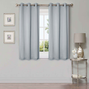 Classic Modern Solid Room Darkening Blackout Curtain Panels, Set of 2