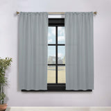 Solid Room Darkening Rod Pocket Blackout Curtain Panels, Set of 2