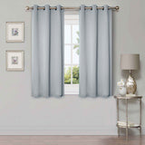 Classic Modern Solid Room Darkening Blackout Curtain Panels, Set of 2