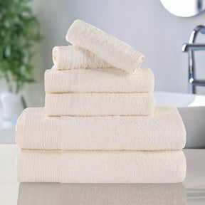 Rayon from Bamboo Eco-Friendly Fluffy Soft Solid 6 Piece Towel Set