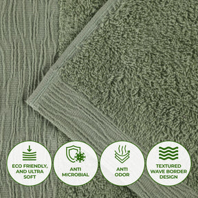Rayon from Bamboo Eco-Friendly Fluffy Soft Solid 6 Piece Towel Set