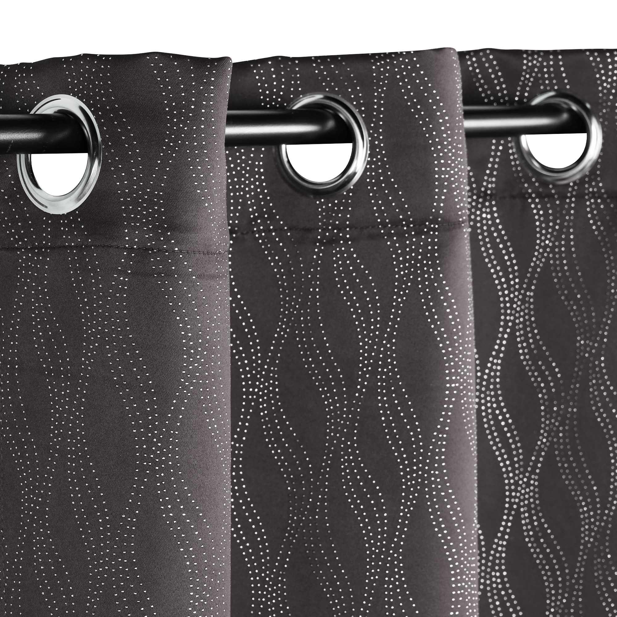 Zuri Textured Waves Room Darkening Blackout Curtains, Set of 2