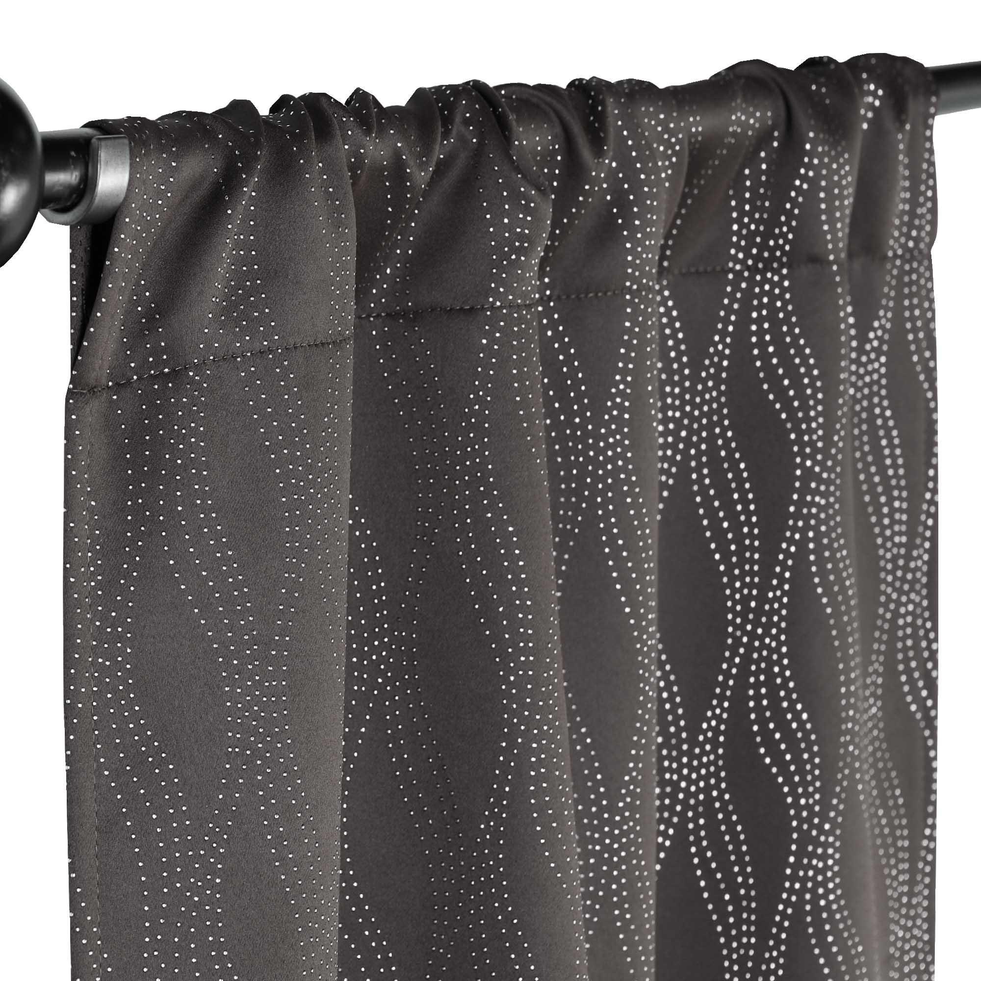 Zuri Textured Waves Room Darkening Blackout Curtains, Set of 2