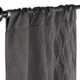 Zuri Textured Waves Room Darkening Blackout Curtains, Set of 2