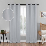 Zuri Textured Waves Room Darkening Blackout Curtains, Set of 2