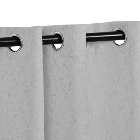Blackout Window Curtains Zuri Textured Waves Room Darkening Set of 2