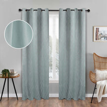 Zuri Textured Waves Room Darkening Blackout Curtains, Set of 2