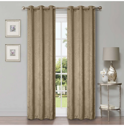 Blackout Window Curtains Waverly Geometric Room Darkening Washable Set of 2