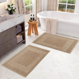 Egyptian Cotton Bath Mat Set of 2 Greek Key Infinity Border