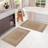 Egyptian Cotton Greek Key Infinity Border Bath Mat Set of 2