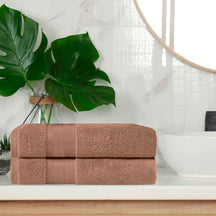 Aria Turkish Cotton Heavyweight Solid Absorbent 2-Piece Bath Towel Set