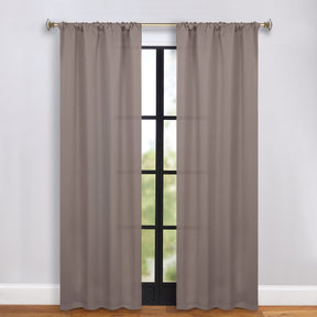 Solid Room Darkening Rod Pocket Blackout Curtain Panels, Set of 2
