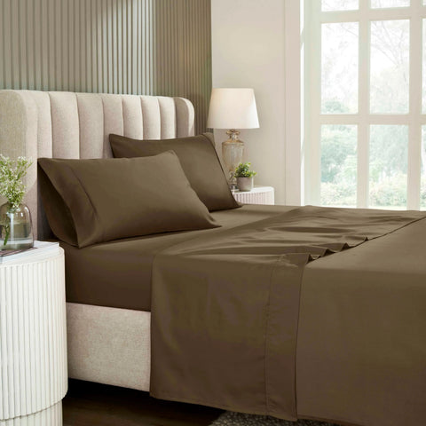 1200 Thread Count Cotton Rich Bed Sheet Set Solid Deep Pocket