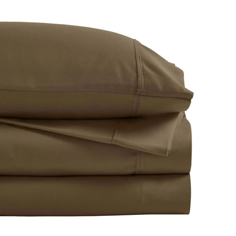 1200 Thread Count Cotton Rich Bed Sheet Set Solid Deep Pocket