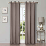 Classic Modern Solid Room Darkening Blackout Curtain Panels, Set of 2