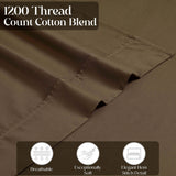 1200 Thread Count Cotton Rich Bed Sheet Set Solid Deep Pocket