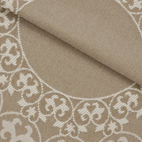 Lightweight Cotton Bedspread Set 3-Piece Lyron Floral Scroll Jacquard