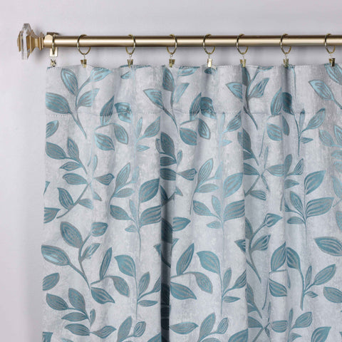 Leaves Room Darkening Back Tabs Blackout Curtain Panels, Set of 2