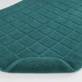Nora Cotton Thick Solid Checkered Washable Bath Mat Set of 2