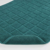 Nora Cotton Solid Absorbent Thick Checkered Washable Bath Mat Set of 2