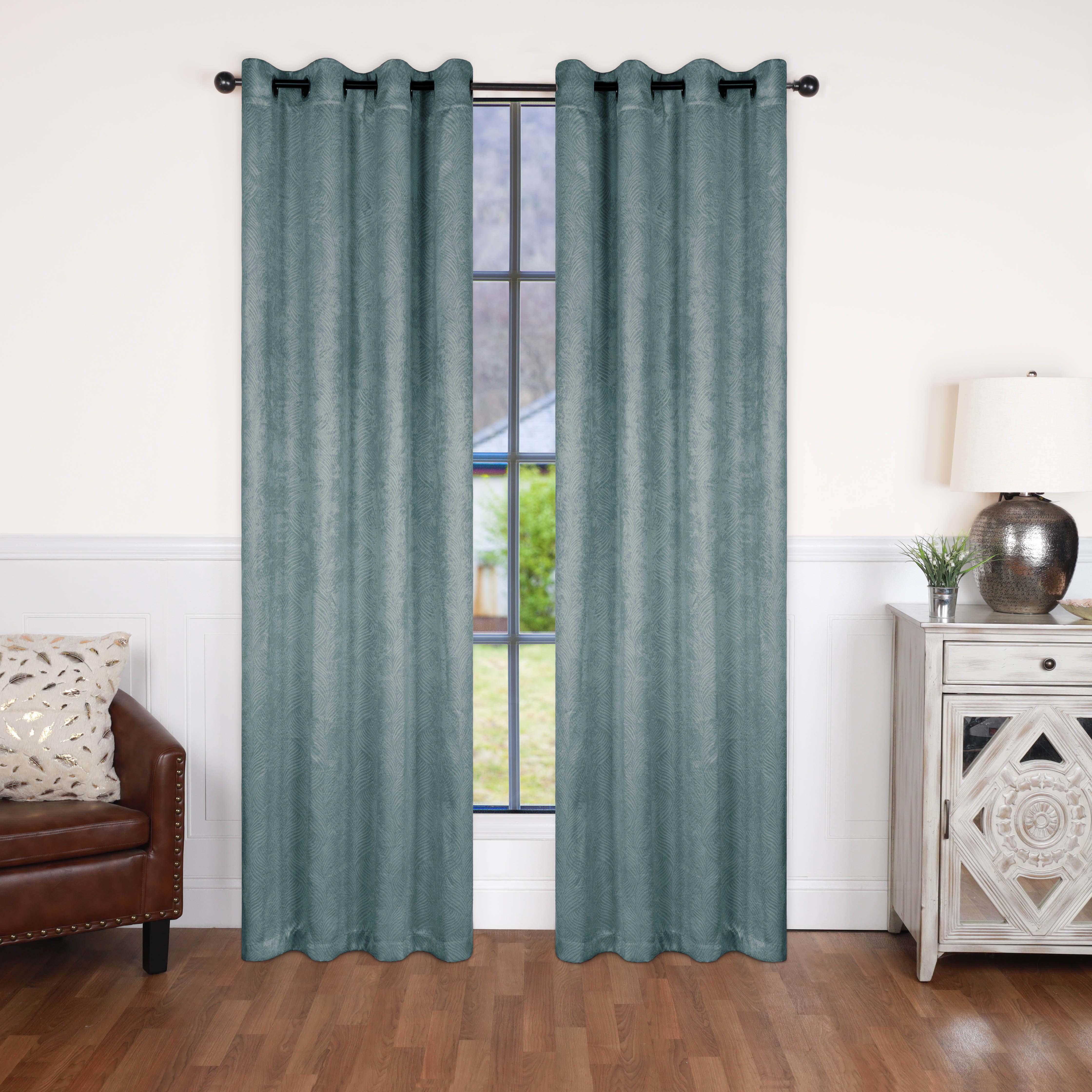 Waverly Geometric Washable Room Darkening Blackout Curtains, Set of 2