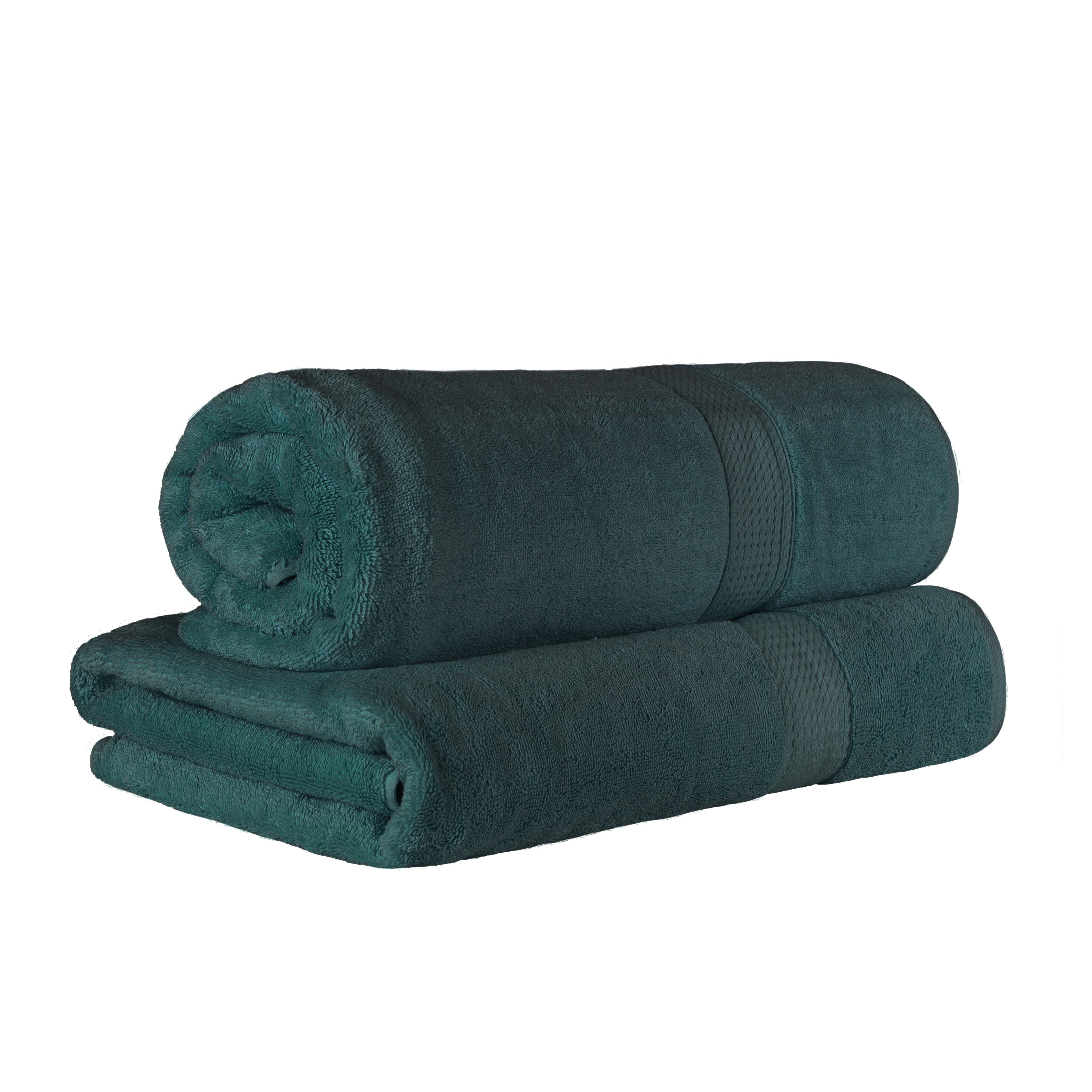 Madison Egyptian Cotton Plush Thick Absorbent Bath Sheet Set of 2