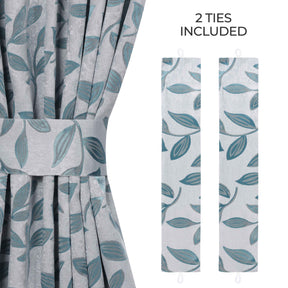 Leaves Room Darkening Washable Blackout Curtain Panels, Set of 2