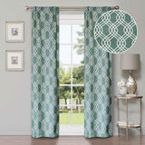 Ribbon Trellis Washable Room Darkening Blackout Curtains, Set of 2