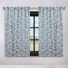 Leaves Room Darkening Back Tabs Blackout Curtain Panels, Set of 2