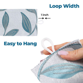 Leaves Room Darkening Washable Blackout Curtain Panels, Set of 2